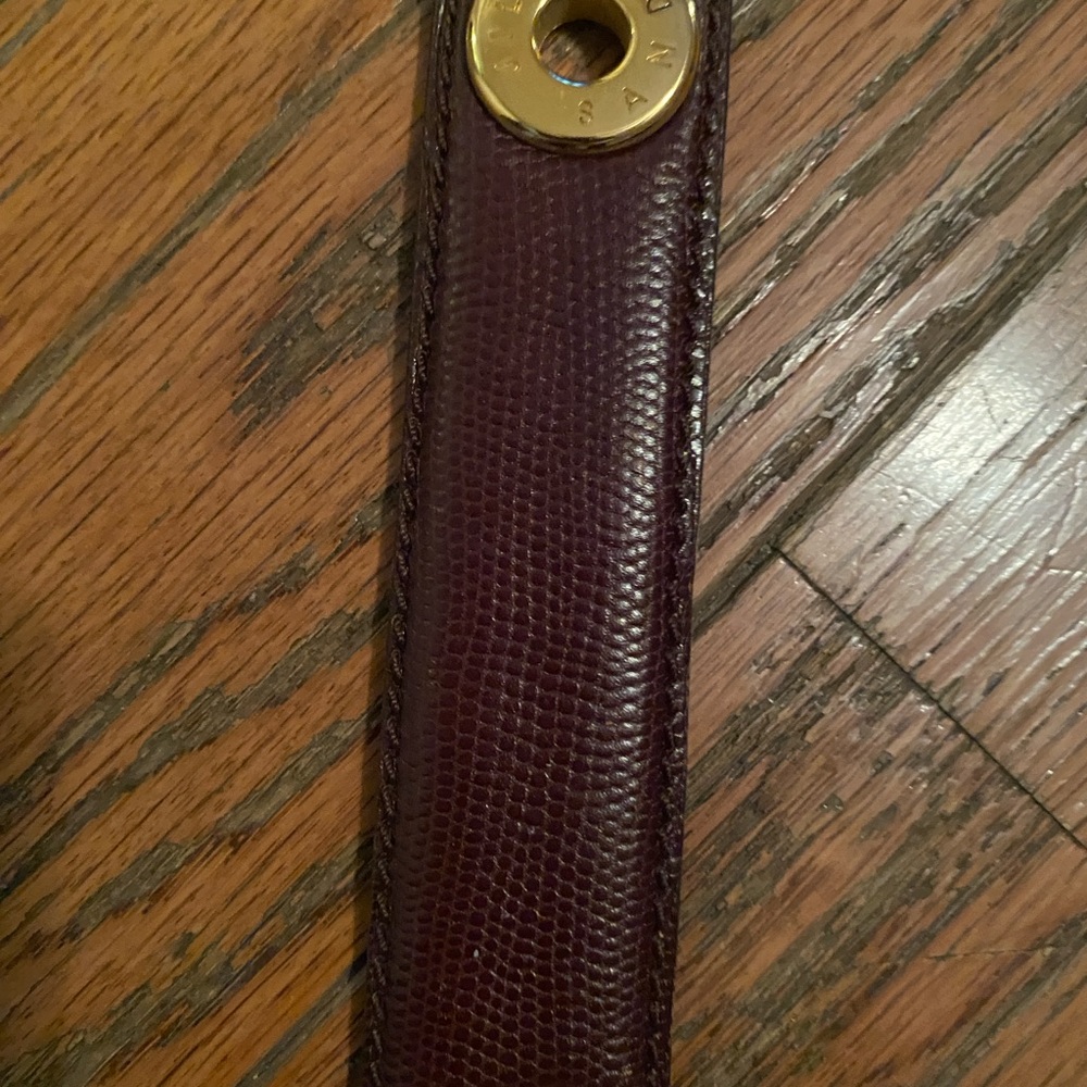 Vintage Jil Sander Brown Leather Belt Gold Hardware Minimalist women xs-small - Picture 6 of 9